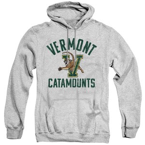 University of Vermont Official Vermont Catamounts Logo Adult Pull-Over Hoodie, Athletic Heather - 1 of 4