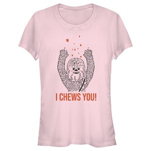 Juniors Womens Star Wars Chewbacca I Chews You T-Shirt - 1 of 3