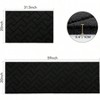 Kitchen Runner Rug and Mats Set 2 Pieces Absorbent Polypropylene Non - Slip Soft Comfort Floor Washable Black Kitchen - 2 of 4