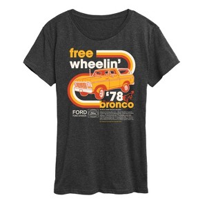 Women's - Ford - 1978  Bronco Free Wheelin Short Sleeve Graphic T-Shirt - 1 of 4