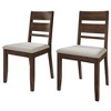 ChaletPosh Wooden Dining Chair With Warm Grey Cover (Set of 2) - 4 of 4
