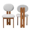Baxton Studio 2pc Kacela Boucle Fabric and Wood Dining Chair Set - 3 of 4