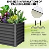 8x4x1 FT Galvanized Raised Garden Bed, Rectangular Metal Planter Box, Outdoor Metal Planter Box for Vegetables, Flowers, Green - 4 of 4