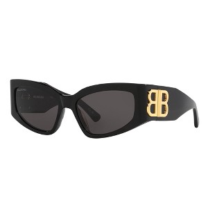Balenciaga BB 0321S 002 Womens Cat-Eye Sunglasses Black 57mm - 1 of 3