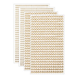 Unique Bargains Acrylic Self-Adhesive Craft Decorative 4 Sheets Rhinestone Stickers - 1 of 4