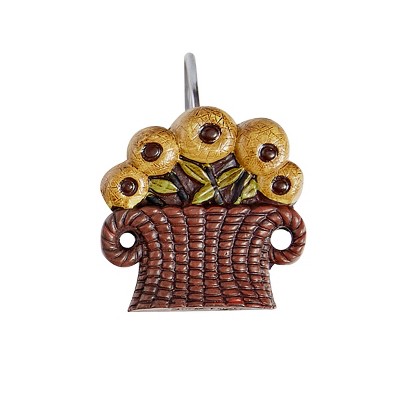 Park Designs Folk Crow Shower Curtain Hooks Set of 12