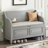 NicBex Modern 41.9" Storage Bench with High Back for Living Room and Entryway - 3 of 4