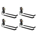 Rubbermaid FastTrack Wall Mounted Garage Storage Utility Multi Hook for Tools, Chairs, Hose, Equipment, and Other Items, Supports 50 Lbs Each (4 Pack)