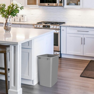 Silver Polymer 35 Quart Replacement Trash Bins, Set of 2