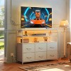 GALAXHERO 6 Drawer Dresser with LED Lights and Charging Station, Fabric Chest with Open Shelves for Bedroom and Living Room Storage - 4 of 4