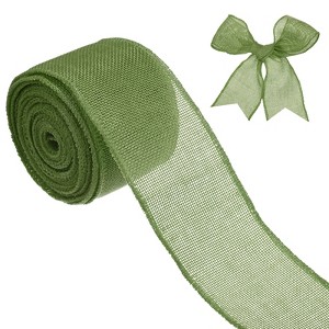 Unique Bargains Burlap Wired Edge Durable Thick Fabric Ribbons for DIY Crafts 1 Pc - 1 of 4