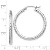 Black Bow Jewelry 2.25mm Diamond Cut, Polished Sterling Silver Hoops - 30mm (1 1/8 Inch) - 4 of 4