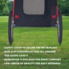 Akoasm Foldable Bicycle Trailer With Entrances Breathable Mesh Cart,Safety Flag,Reflectors And Wheels For Medium And Small Dogs-Red+Black - 4 of 4