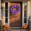 VINGLI 24" Purple Christmas Wreath w/50 LED Lights, Battery Operated, 100 Tips, Colorful Ornaments for Xmas, Halloween & Easter Decor - 3 of 4