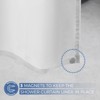 Aoibox Waterproof Fabric Shower Curtain Liner - Soft Cloth Liner with Magnets, Machine Washable & Hotel Quality, White - 3 of 4