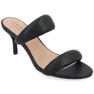 Journee Collection Womens Mellody Light Puff Strap Slip On Open Toe Pumps - 1 of 4