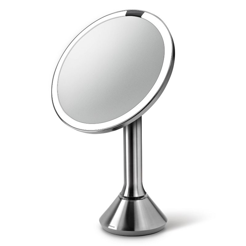simplehuman 8" LED Light Sensor Makeup Mirror 5x Magnification Stainless Steel, 5 of 11
