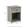 HOMLUX Modern End Table Nightstand Storage Drawer Display Shelf Beside Bedroom - 4 of 4