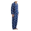 SLEEPHERO Traditional Fleece Long Sleeve Button Down Shirt with Fleece Pajama Pants with Pockets - 2 of 4