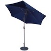 9' x 5' Aluminum Bronze Umbrella Navy Blue - Tropishade: Rust-Resistant, Polyester, Push-Button Tilt - 4 of 4