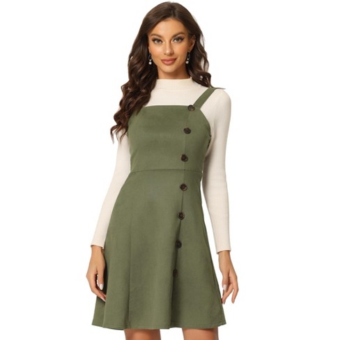 Faux suede hot sale overall dress