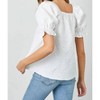 Women's Textured Square Neck Blouse - Polagram - 3 of 4