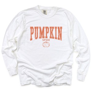 Simply Sage Market Pumpkin Spice Varsity Garment Dyed Long Sleeve - 1 of 4