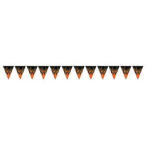 Beistle Flame Pennant Banner, 11" x 12', (2/Pkg) Multicolored - 1 of 4