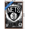 Trends International NBA Brooklyn Nets - Maximalist Logo 23 Framed Wall Poster Prints - 3 of 4