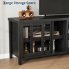 Sliding glass TV cabinet, suitable for entertainment centers with storage cabinets, mid-century modern media cabinet, perfect for the living room. - 4 of 4
