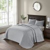 Sapphtopaz Bedding Comforter Set Classic Solid Color with Patterned Quilting Quilt Set - 2 of 4