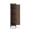 70.86" Doney 4 Shelf Bookcase Oak - miBasics: Tall, Skinny Storage, Enclosed Back, Metal Hardware - 4 of 4