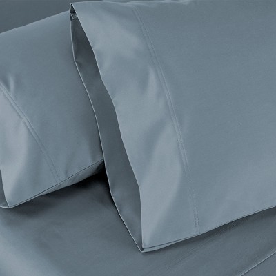 Dusty Blue 800 Thread Count Cotton Sateen Standard Pillowcases