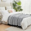Amelie Home Reversible Plush Knit Throw Blanket - Soft & Cozy Feather Yarn Design - 3 of 4