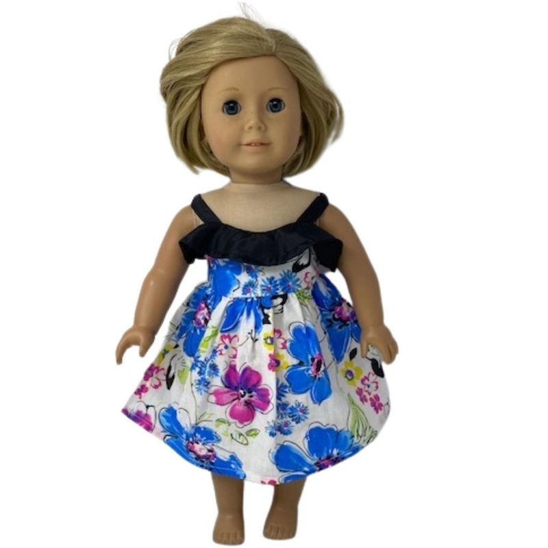 Doll Clothes Superstore Size 16 1/2 Matching Girl and Doll Flower Print Sundress, 3 of 4