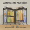 VIPEK R2 Plus 3 Tiers Portable Closets Heavy Duty Rolling Garment Rack Adjustable Clothes Rack - 3 of 4