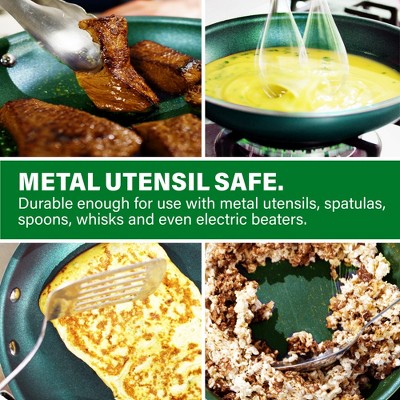 Emerald Green 12" Aluminum Nonstick Fry Pan with Ceramic Coating