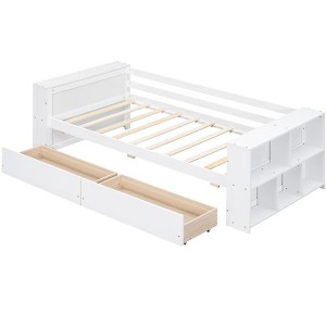 YOOCOZZ Twin Daybed with Storage Shelves and Drawers - 1 of 4