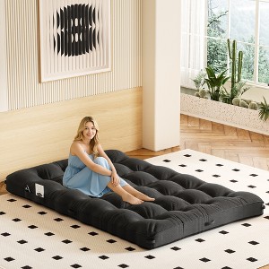 Floor Mattress Futon Mattress, Tatami Mat Sleeping Pad Foldable Roll Up Mat, Sofa Couch Bed, Full - 1 of 4