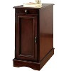 Vynxaria 1pc Modern Transitional Side Table/Nightstand - Cherry Finish - 3 of 4