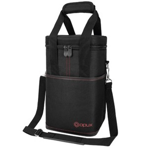 OPUX Wine Bag, 4,6 Bottle Cooler Insulated Tote Carrier Travel Picnic BYOB, Leakproof Padded Portable Party Christmas Gift - 1 of 4