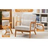 CAVINAS Accent Chair Mid-Century Modern Living Room Chairs with Pillow, Upholstered Reading Chair with Wood Frame for Living Room - 3 of 4