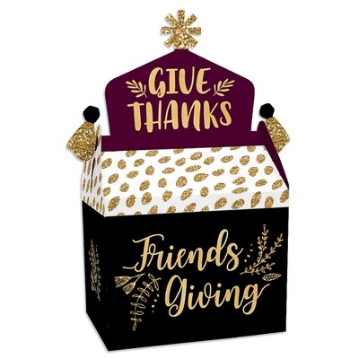 Big Dot Of Happiness Friends Thanksgiving Feast - Square Favor Gift Boxes -  Friendsgiving Party Bow Boxes - Set Of 12 : Target