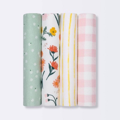 Flannel Baby Blanket Cloud Island Garden Floral 4pk Target