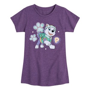 Girls' - Paw Patrol - Everest Sketch Fitted Short Sleeve Graphic T-Shirt - 1 of 4