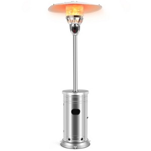 Tangkula 48,000 BTU Outdoor Patio Heater Stainless Steel Propane Patio Heater w/Tip-Over & Flameout Protection - 1 of 4