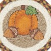 Earth Rugs 10 Inch Round Jute Trivet with Pumpkin Acorn Motifs - 3 of 3