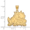 Black Bow Jewelry 14k Yellow Gold Plated Sterling Silver Texas Christian Horned Frogs NCAA Large Pendant - 2 of 3