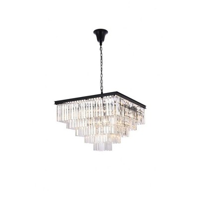 Elegant Lighting Sydney 21 - Light Chandelier in  Matte Black