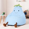 JIONJOY 31" Eggplant-Shaped Toddler Chair - Soft Plush Kids Sofa with Washable Cover, Ages 4-12 - 2 of 4